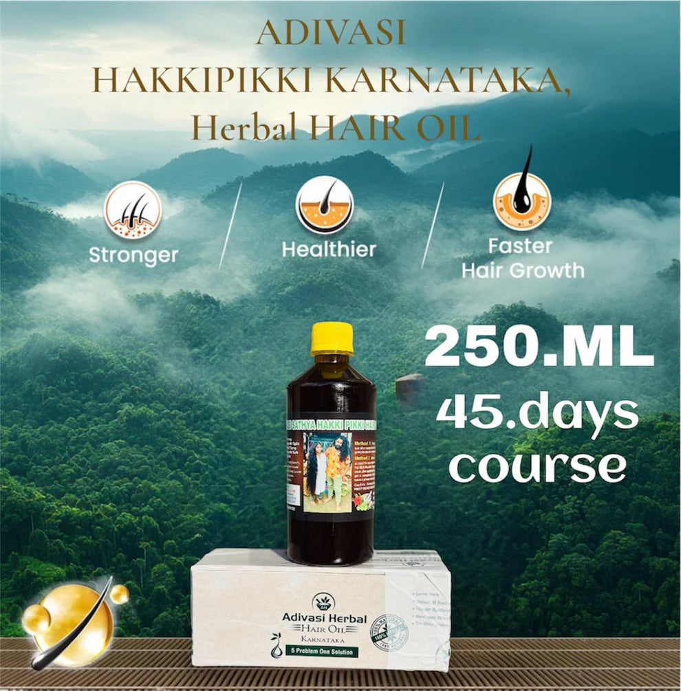 HAKKI PIKKI ADIVASI HERBAL HAIR OIL